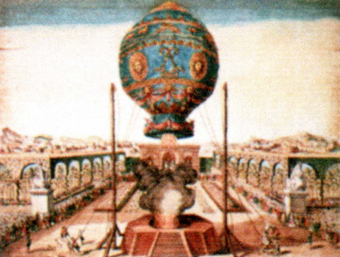 Start einer Montgolfiere in Paris